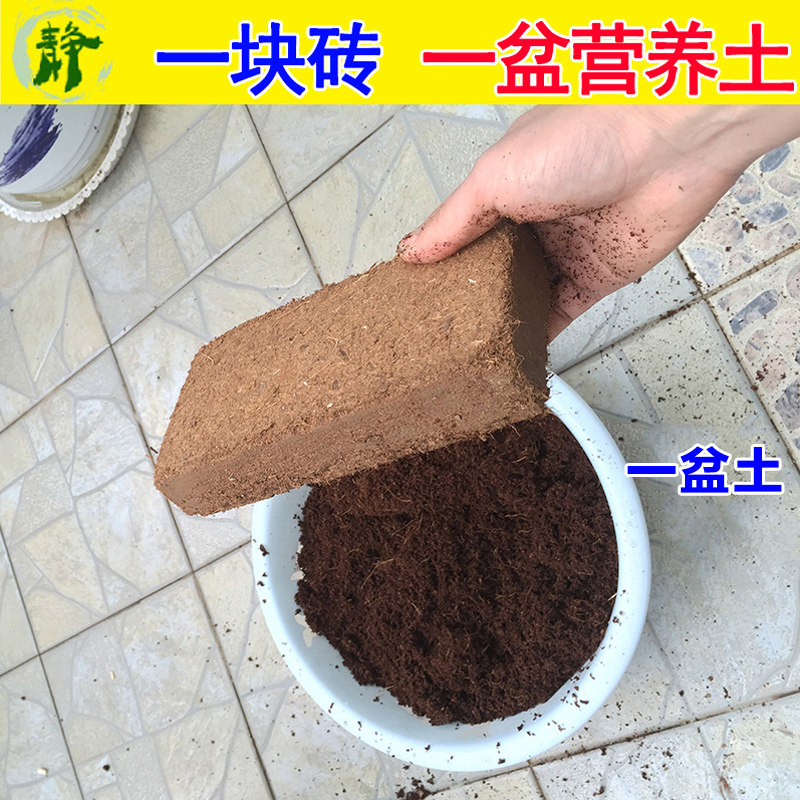 无菌塑封压缩椰粉砖垫材椰砖椰土椰糠有机营养土芽菜无土栽培基质