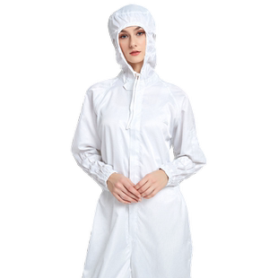 防护洁净服防静电食品厂实验室无尘服网格GMP百级净化防尘连体服