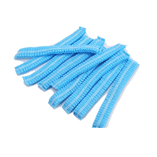 一次性帽子条形帽防尘帽无纺布帽头套发罩浴帽条形帽食品加工帽子