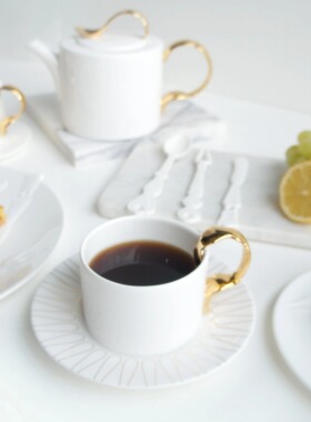美国纽约骨瓷品牌 TWIG NY Cutlery咖啡杯下午茶系列24K纯金