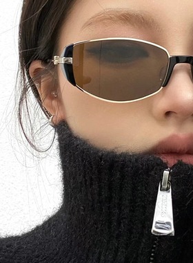 窄框猫眼墨镜韩版圆脸男女太阳镜