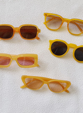 黄色系男女新款网红同款墨镜眼镜