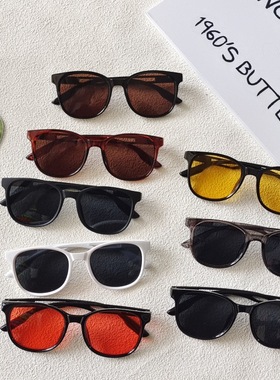 新款跨境方框墨镜女高级防紫外线