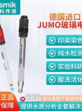 米科pH计传感器德国JUMO电极探头玻璃水质分析pH值酸碱度检测仪
