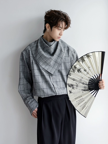 CHICERRO Дизайнерский съемный шарф, рубашка, в британском стиле