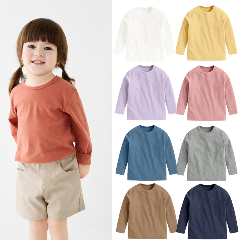 柔软磨毛儿童打底衫T恤