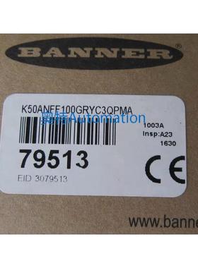 全新 美国邦纳/BANNER拾取指示灯 K50ANFF100GRY 现货79513议价$