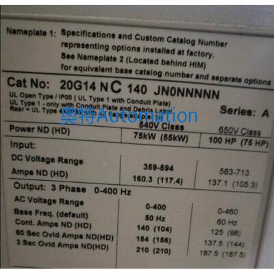 20BC015A0NYYANC0 罗克伟尔变频器 全新原装现货质保一年议价$