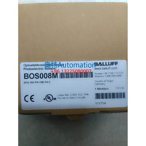 全新BALLUFF BOS008M bos26k-pa-1qe-s4-c原装 传感器现货议价$