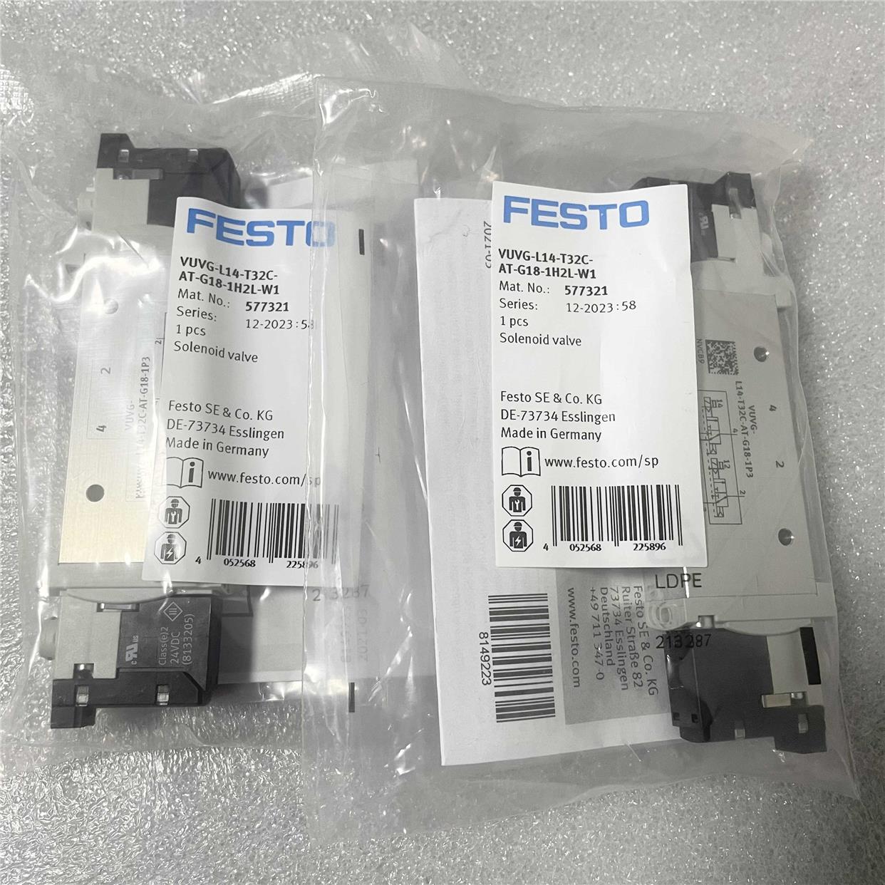 FESTO VUVG-L14-T32C-AT-G18-1H2L-W1 577321 费斯托电磁阀议价$