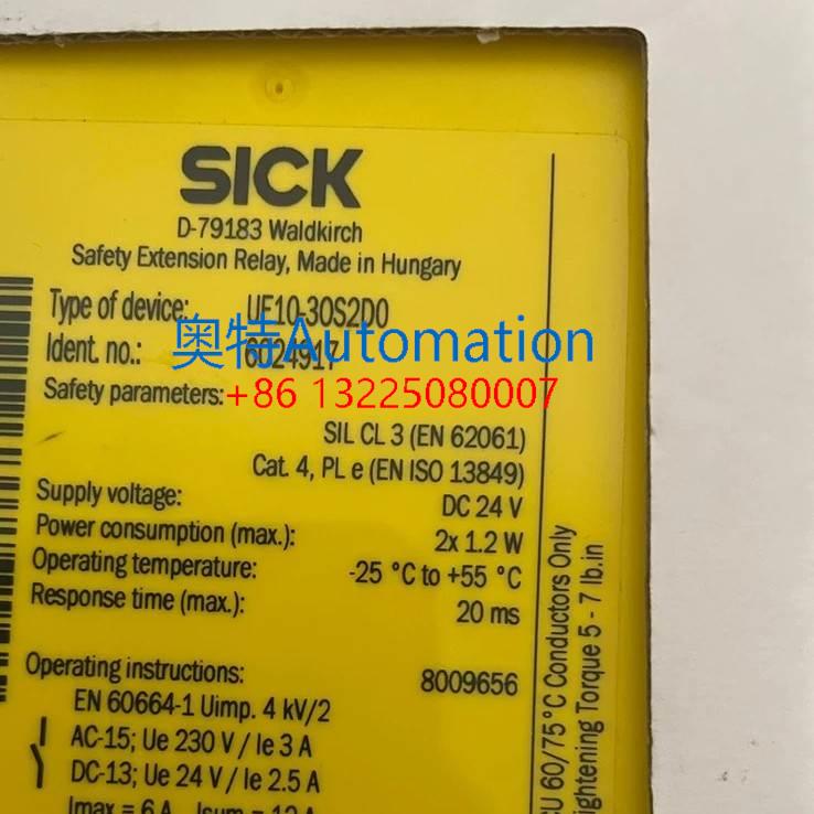 SICK西克安全继电器UE10-30S2D0 6024917全新原装现货议价$