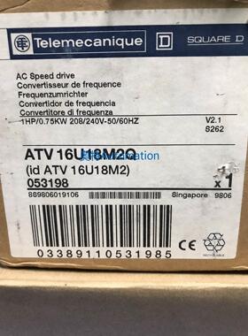 施耐德原装变频器 ATV16U18M2Q 全新 品质保证 可开票 现货议价$