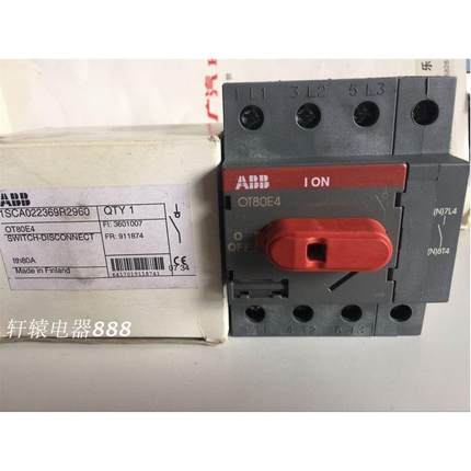 原装ABB隔离开关 OT80E4 0T80E4 三级 底单及DIN导轨 80A议价$