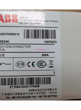 配件原装柜内操作隔离开关 OT250E04K 4P 250A议价