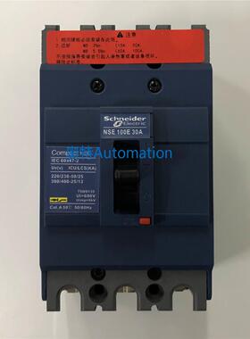 原装NSE100E3030 3P 30A施耐德空气开关塑壳式断路器议价$