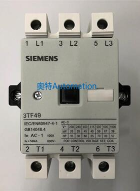 原装3TF4922-0XM0 AC220V 50/60Hz西门子三级交流接触器议价$