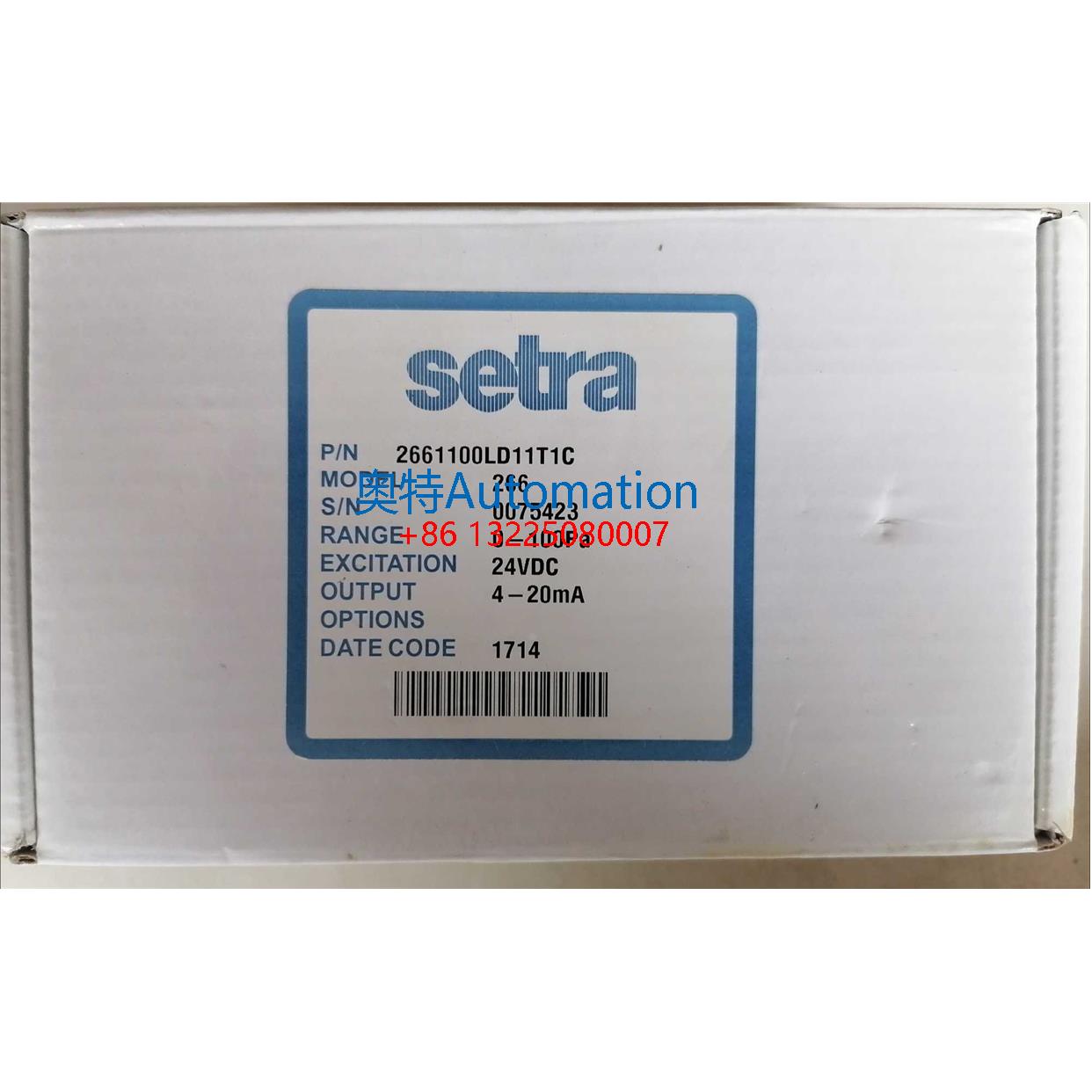 全新西特SETRA 2661100LD11T1C微差压变送器原装现货议价$