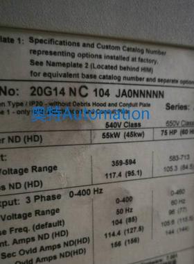 20BC105A0ANNANA0 罗克伟尔变频器 全新原装现货质保一年议价$