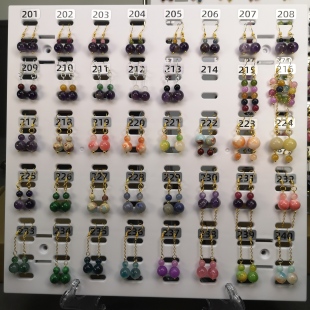 直播看货201 原创设计耳饰天然翡翠水晶玉石碧玺玛瑙玉髓 D版