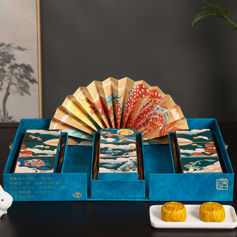 中秋月饼礼盒定制高档网红包装盒礼品盒高端手提2023新款批发空盒