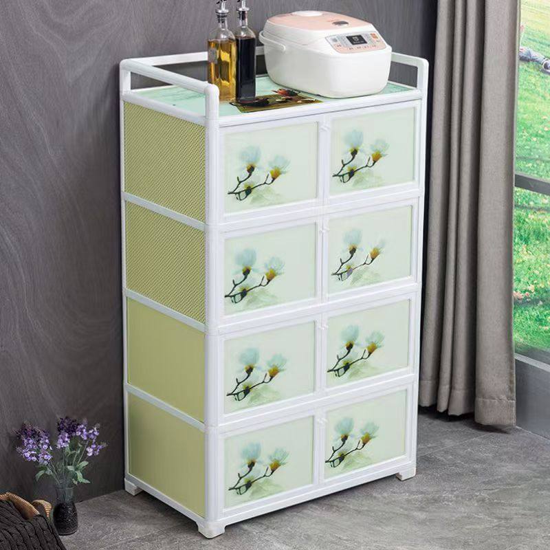 厨房置物架多层收纳柜子微波炉橱柜家用碗柜金属多功能餐边储物柜