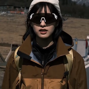 徒步登山背包客自行车骑行眼镜白框黑片户外太阳镜遮阳运动墨镜潮