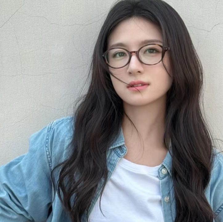 miu系姐感书呆子黑框小脸眼镜近视配度数素颜复古圆框学生眼睛潮