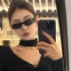 起猛了Y2K窄框细边黑色墨镜时髦未来风黑客太阳眼镜防紫外线甜酷