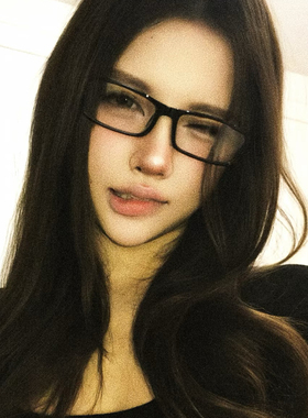 复古装饰黑色小方框平眼镜COS二次元素颜神器可配近视度数男女潮