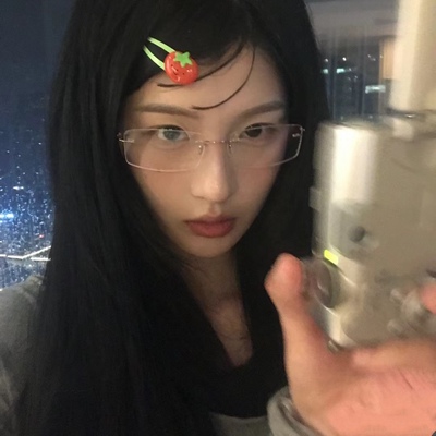 QQ秀金丝无框平光眼镜日系网红斯文败类小窄框配近视度数男女ins