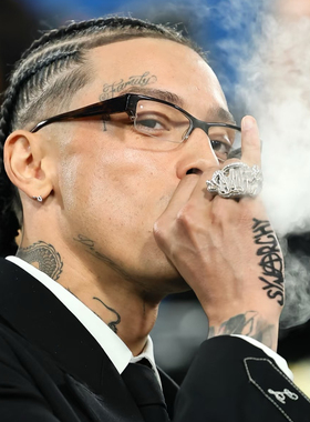 嘻哈摇滚centralcee半框平光眼镜斯文败类rapper方形窄框近视架