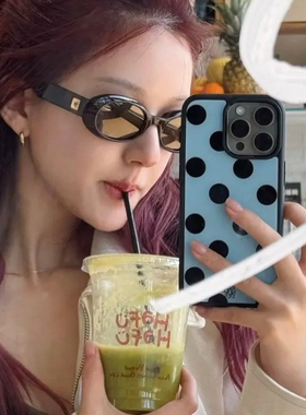 好看吧百搭黑色小猫眼墨镜2025凹造型高级感气质遮阳太阳眼镜潮搭