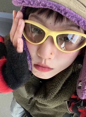 活力四射小众运动时尚墨镜Y2K甜酷拉美骑行太阳眼镜防紫外线男女