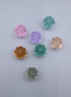 多色石英石瓜珠/串珠梭编材料/印度彩宝平替/直径8mm