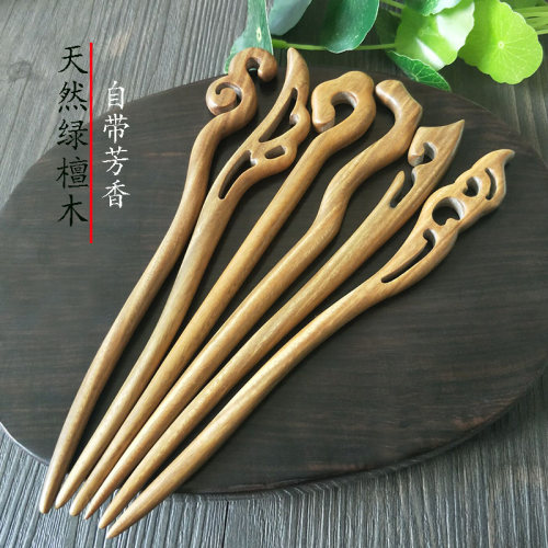 范士木质簪子檀木发簪旗袍盘头女