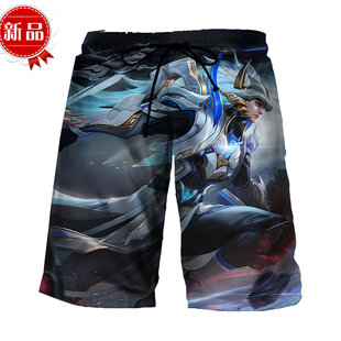 新款王者荣耀外穿夏运动短裤马超无双飞将中学生青少年短裤潮cos