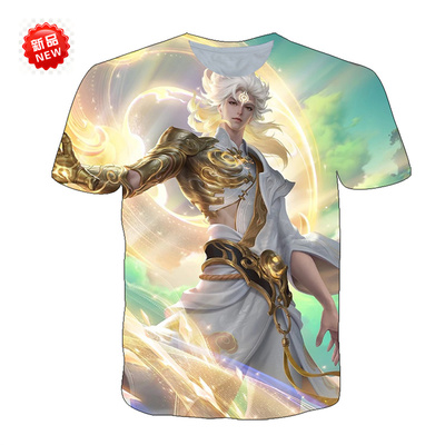 王者荣耀短袖李白碎月剑心王者短袖T恤至尊宝cos韩信澜逍遥衣服