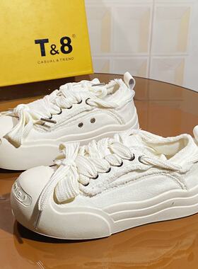 6T1662C116107清仓T8品牌撤柜断码休闲鞋运动鞋板鞋帆布鞋系带