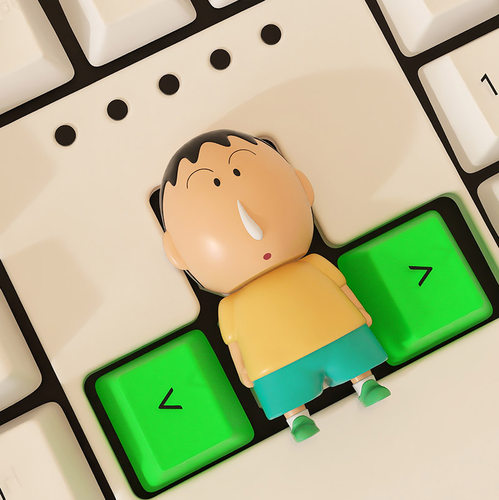 阿呆卡通创意机械键盘帽键帽