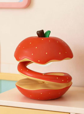 苹果造型可调节床头柜卧室桌面小夜灯卡通摆件办公室工位加班台灯