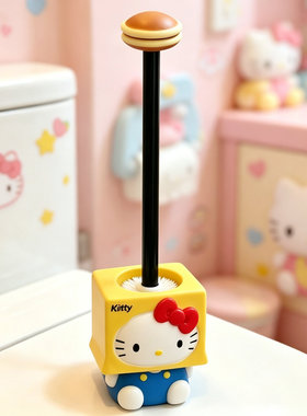 kitty猫居家创意卡通马桶刷落地沥水不积水浴室可爱高颜值洁厕刷