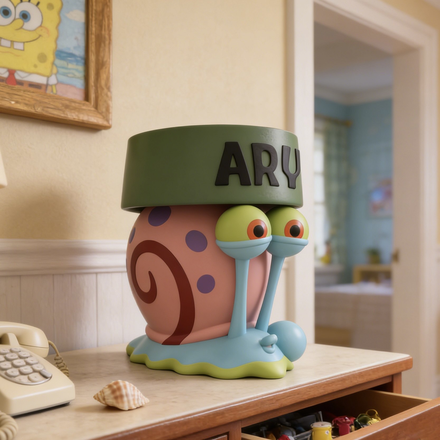 海绵宝宝小蜗造型店铺开业前台糖果收纳礼品送乔迁之喜装饰品礼物