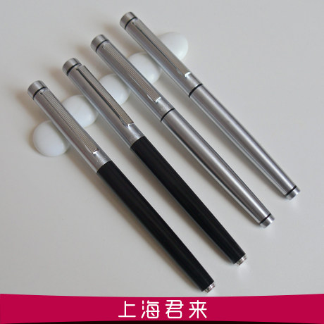 Yongsheng 322 fountain pen all-steel writing in the 1990s inventory victory medium Baotou titanium tip-semi-steel black