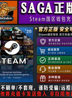 Steam中国区钱包充值码自动发