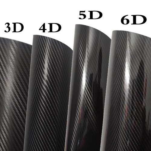 5D汽车碳纤膜 6D亮面车身改色膜3d碳纤维贴纸 立体碳纤维内饰贴膜