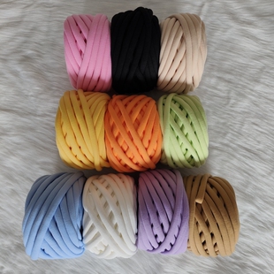 灌芯纱粗布条冰岛毛线 DIY手工编织可机洗不掉毛创意制作手编包包