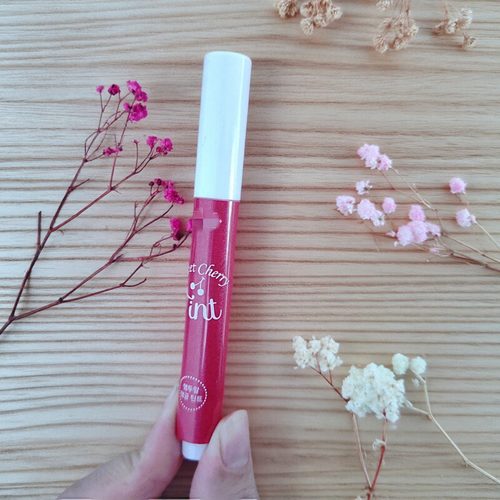 按压式樱桃唇彩/唇膏保湿滋润