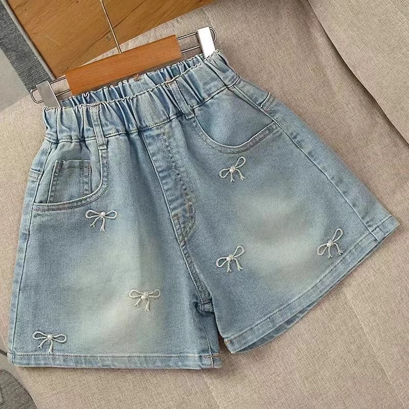 女童外穿牛仔短裤夏装新款洋气儿童夏款女孩热裤子薄款百搭短裤