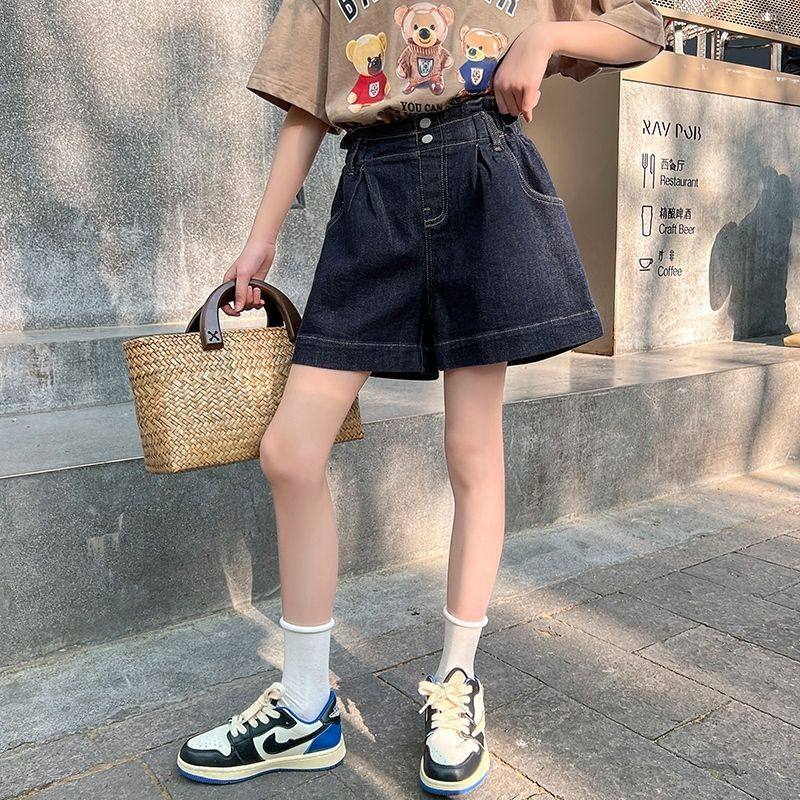女童夏季裤子牛仔短裤儿童2024新款夏款童装中大童高腰三分裤热裤