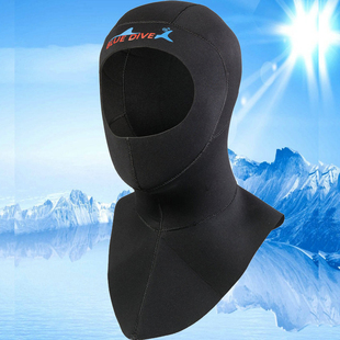 连肩潜水帽正品3mm防晒冬泳保暖男女浮潜装备帽子冬游泳束发头套